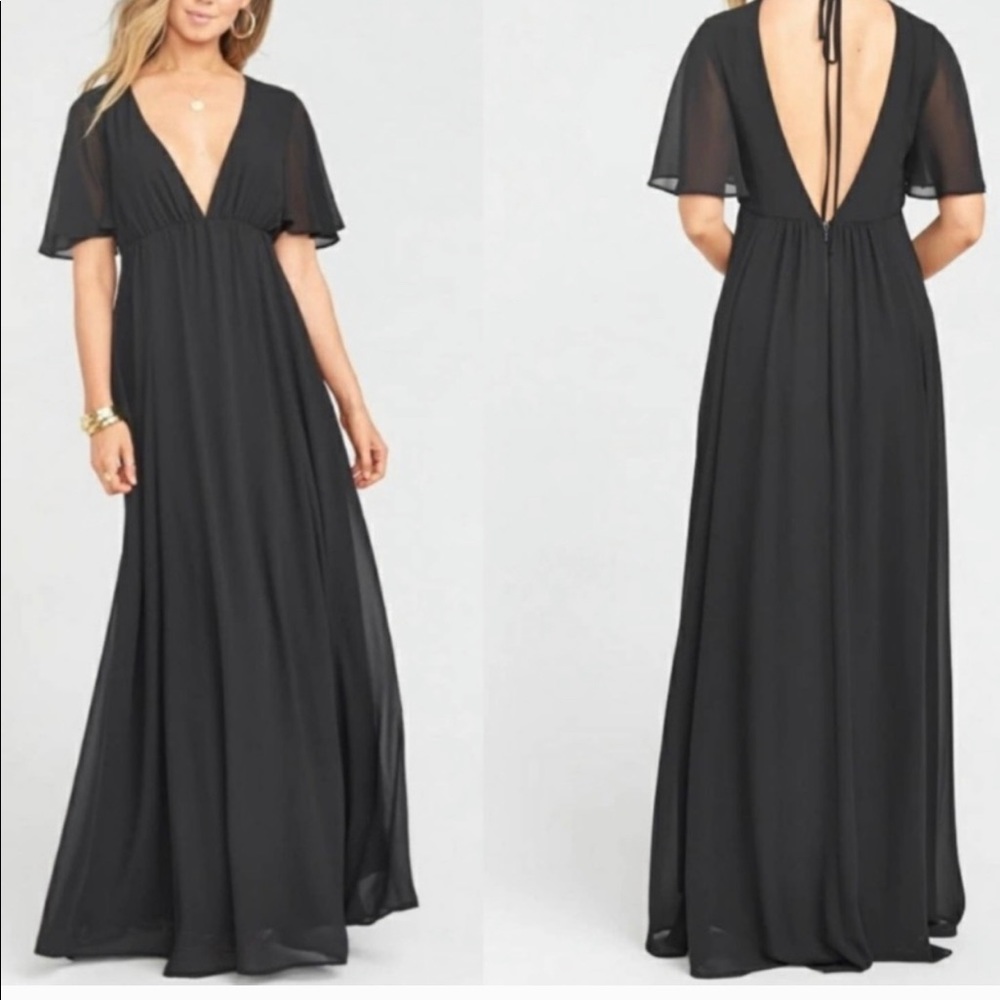 NWT Show Me Your Mumu Black Faye Flutter Maxi